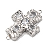 304 Stainless Steel Pave Cubic Zirconia Connector Charms STAS-P421-03P-3
