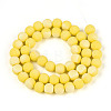 Frosted Opaque Glass Beads Strands LS-GLAA-T032-P8mm-MBB16-2