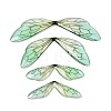3Pcs Transparent Epoxy Resin Butterfly Wings Cabochons RESI-N045-10-1