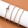 304 Stainless Steel Cable Chain Necklace Making STAS-P045-01RG-4