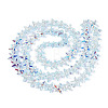 Electroplate Transparent Glass Beads Strands EGLA-Q136-01A-07-2