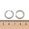 202 Stainless Steel Huggie Hoop Earrings EJEW-F111A-16mm-P-5