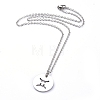 304 Stainless Steel Pendant Necklaces NJEW-E147-08P-2