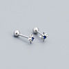 Star 925 Sterling Silver Pave Cubic Zirconia Cartilage Earrings FS-WG250FB-07-1