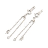 Rhodium Plated 925 Sterling Silver Chain Extender STER-C005-03P-1