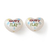 Printed Opaque Acrylic Beads OACR-B054-01K-1