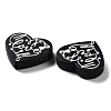 Food Grade Heart with Word Love Silicone Focal Beads LS-SIL-NH0001-01A-2