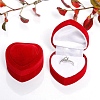 Valentine's Day Velvet Ring Storage Boxes AJEW-CL0004-89B-7