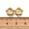 Brass Micro Pave Clear Cubic Zirconia Spacer Beads KK-S508-49G-2