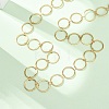 304 Stainless Steel 14MM Ring Link Chain Necklaces NJEW-P343-01D-G-2