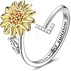 Adjustable Brass Rhinestone Rotating Cuff Rings FS-WG5B177-12-1