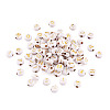 Plating Metal Enlaced Acrylic Beads PACR-CW0001-01-11