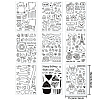 Globleland 9 Sheets 9 Style PVC Plastic Stamps DIY-GL0002-96-2