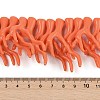 Opaque Acrylic Imitation Coral Beads Strands SACR-P033-02A-08-4