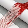 Transparent Gradient Color Glass Beads Strands GLAA-H021-01A-37-5