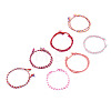 7Pcs 7 Colors Bohemian Cotton Cord Braided Bracelets BJEW-TA0001-29-3