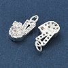 Brass Micro Pave Clear Cubic Zirconia Pendants CU-CBA3F77-06S-2
