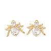 Brass with Cubic Zirconia Pendants KK-D024-11G-1