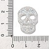 Skull Transparent Acrylic Connector Charms with Paillettes OACR-B027-02A-3