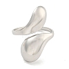 Non-Tarnish Teardrop 304 Stainless Steel Open Cuff Finger Rings for Women RJEW-P114-03P-2