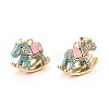 Brass Enamel Pendants KK-T081-16E-G-2