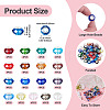 68Pcs 17 Colors Transparent Glass European Beads GPDL-SW0001-02-4