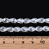 Transparent Teardrop Glass Beads Strands GLAA-T025-79B-01-4
