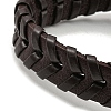 Adjustable PU Leather & Waxed Braided Cord Bracelet BJEW-F468-04-3