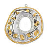 304 Stainless Steel Pendants STAS-OY018-22G-3