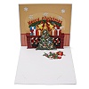 Rectangle 3D Christmas Tree Pop Up Paper Greeting Card AJEW-P124-D01-1