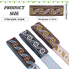 10.5M 3 Styles Ethnic Style Embroidery Polyester Ribbons OCOR-FG0001-43-2