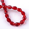 Transparent Glass Bead Strands GLAA-R024-6x8mm-03-3