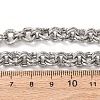 8MM 304 Stainless Steel Textured Double Rolo Chain Necklaces for Women NJEW-G194-05P-01-5
