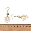 Natural Larimar and Natural Cultured Freshwater Pearl Dangle Earrings EJEW-JE07397-5