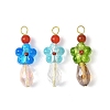 Handmade Lampwork with Glass Pendants PALLOY-JF04697-1