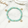 Sun Brass Micro Pave Clear Cubic Zirconia Charm Bracelets BJEW-JB14058-1