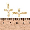 Brass Micro Pave Clear Cubic Zirconia Pendants CU-CBA9482-05G-02-3