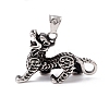 Tibetan Style 304 Stainless Steel Pendants STAS-P305-06AS-1