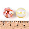 UV Plating Opaque Acrylic Beads OACR-T028-12mm-65-3