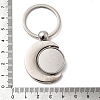 Rotatable Alloy Blank Pendant Keychain Cabochon Settings KEYC-Z009-01P-3