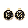 Golden Plated Alloy Charms X-ENAM-S118-02G-1
