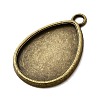 Flat Teardrop Alloy Pendant Cabochon Settings PALLOY-N0088-01AB-NF-2