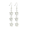 Transparent Acrylic Star Dangle Earrings EJEW-JE06056-1