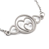 Non-Tarnish Stainless Steel Cable Chain Link Bracelets for Women Men STAS-Z061-01P-11-2