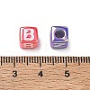 Plating Opaque Acrylic Beads AC-CBA529B-01B-3