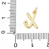 Brass Micro Pave Clear Cubic Zirconia Charms KK-D289-66G-X-3