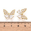 Brass Micro Pave Cubic Zirconia Beads KK-N276-09G-3