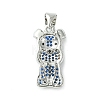 Brass Micro Pave Cubic Zirconia Pendants ZIRC-F138-02P-2