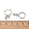 Brass Cubic Zirconia Hoop Earrings EJEW-Q015-01P-B-3