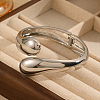 Teardrop Stainless Steel Hinged Bangles for Women JI1693-2-1